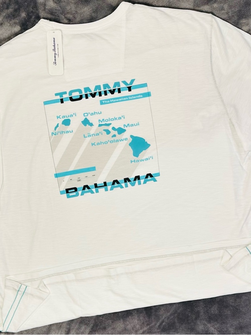 Tommy Bahama Men’s HAWAIIAN ISLANDS Luxe Tee T-shirt Large White Hawaii